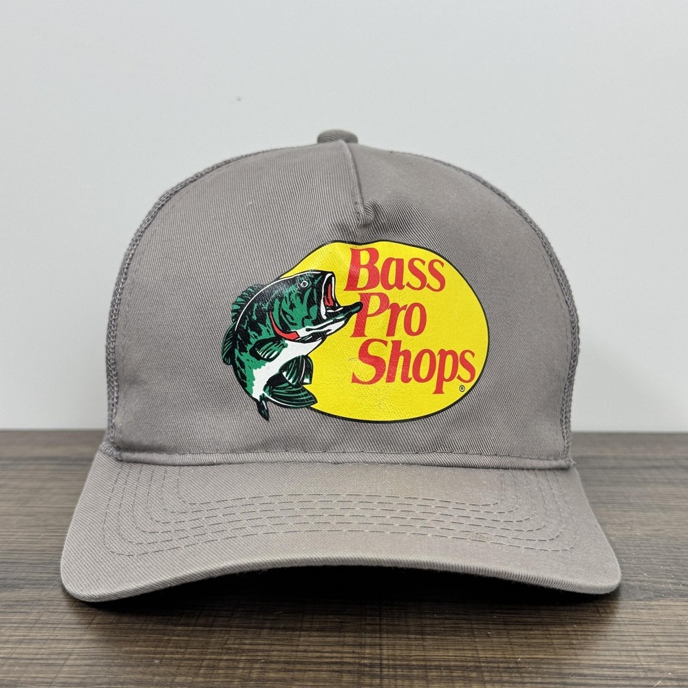 Bass‎ Pro Shops Hat Cap Snap Back Trucker Mesh Fishing Gone Fishing Mens
